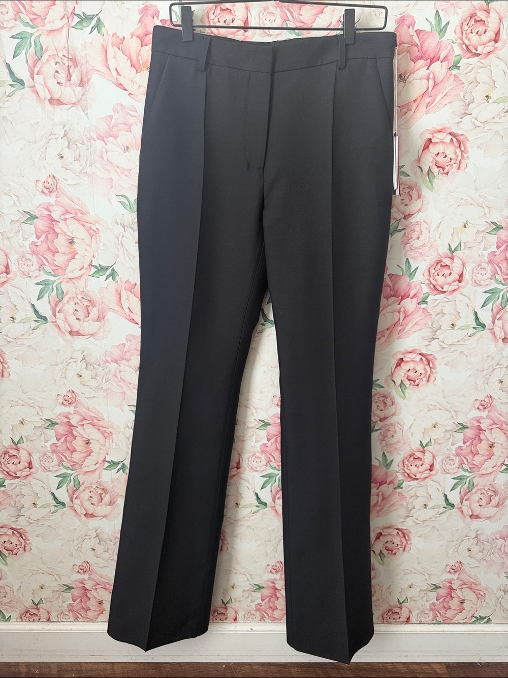 NWT Valentino Women's Crepe Couture dress trousers Slim fit flare Black EUR 42 6 - Picture 2 of 12